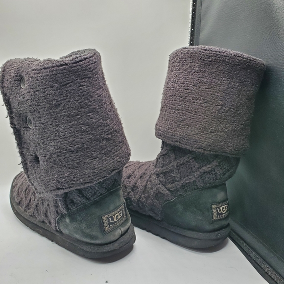 Ugg Australia 16" tall rare lattice knit Cardy boots size 8 - Picture 8 of 15